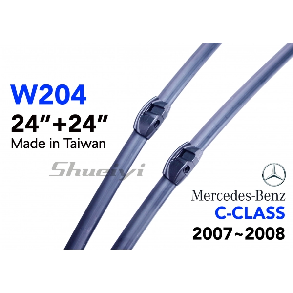 BENZ C-CLASS W204｜專用軟骨雨刷 2007~2008